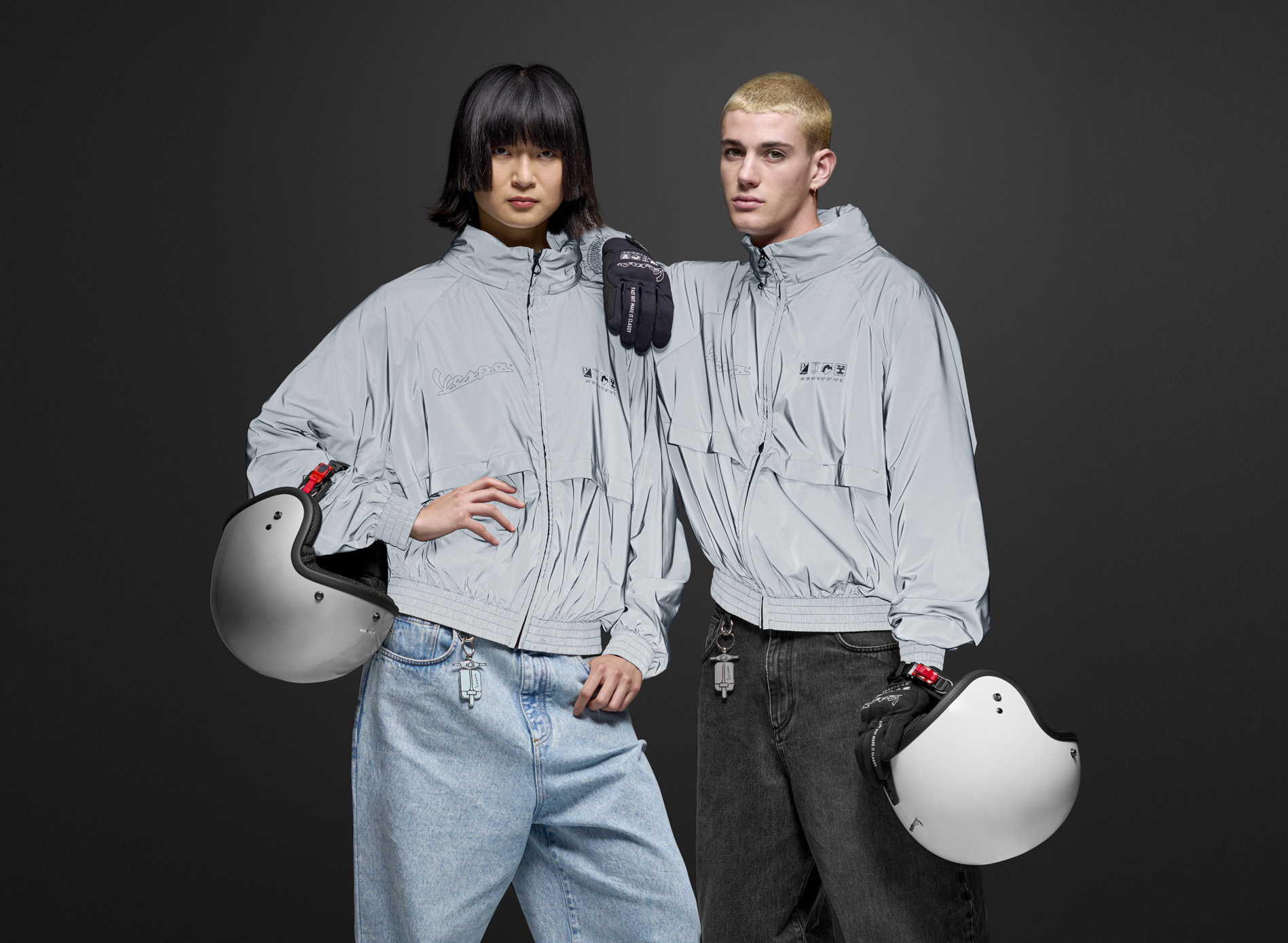 Vespa windbreaker Blade gray DEC collection