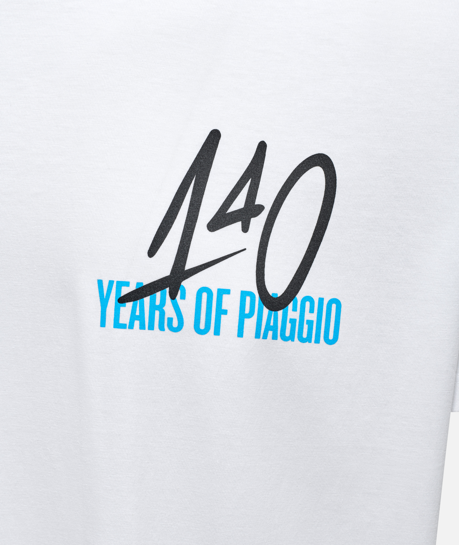 Vespa T-shirt "140 years Piaggio" white blue