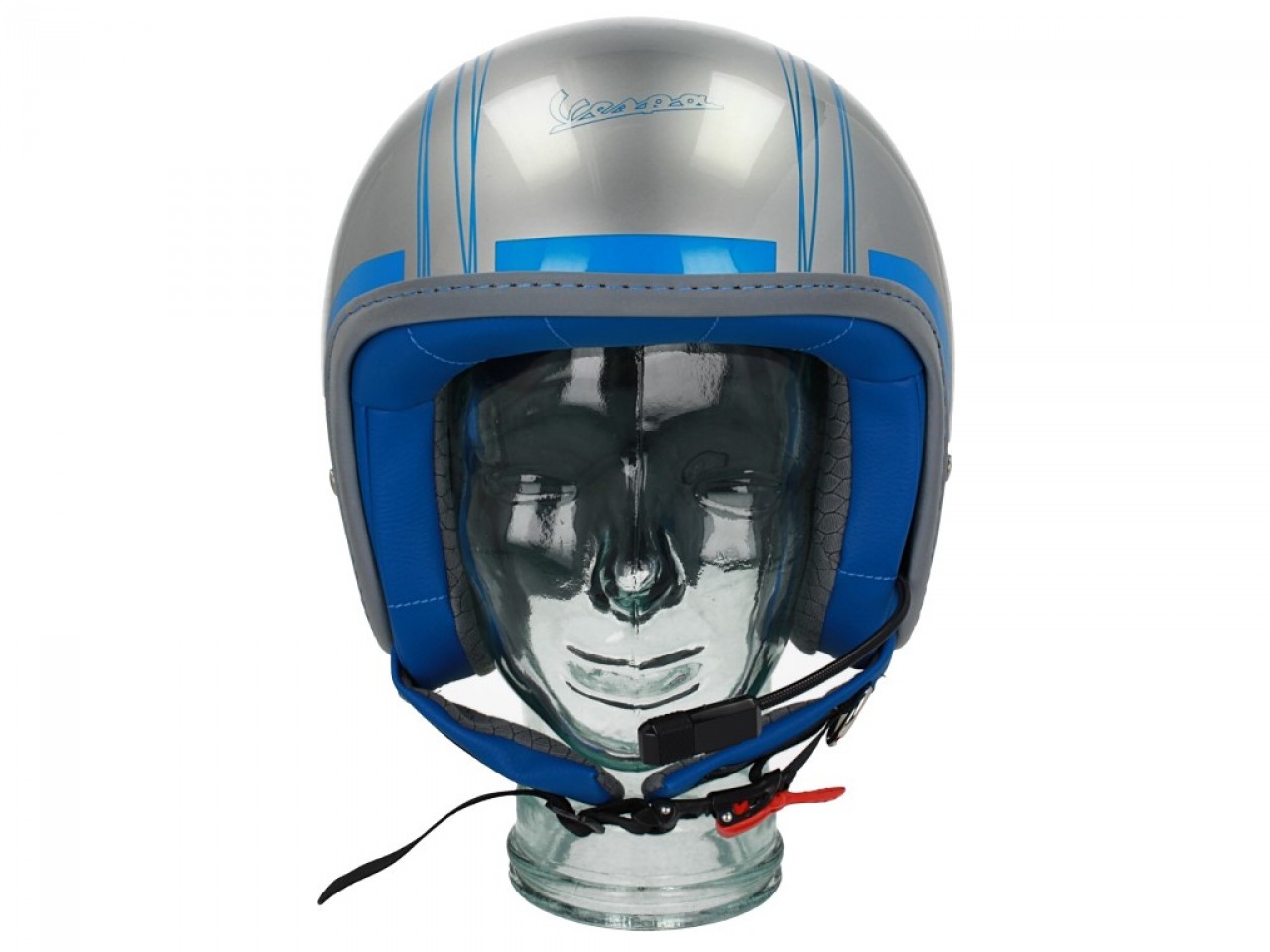 Vespa jet helmet Elettrica Tech blu (Bluetooth) silver