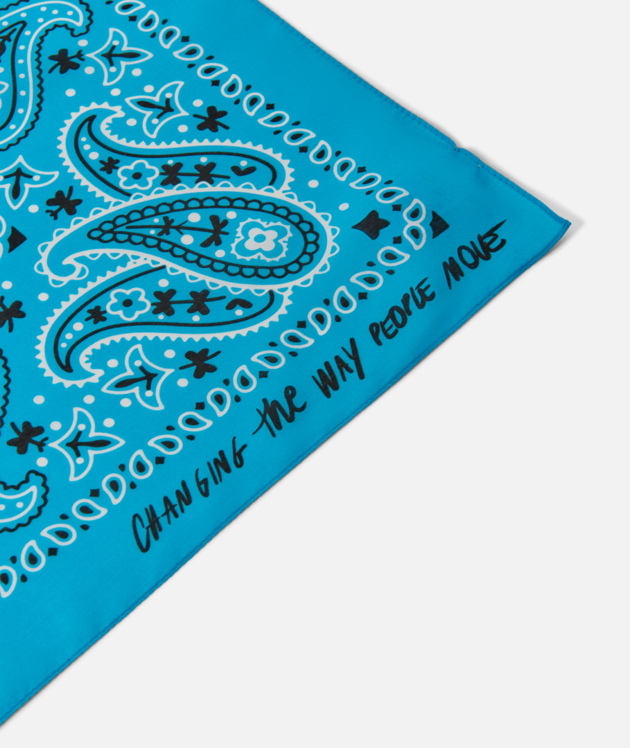 Vespa bandana "140 years Piaggio" blue white