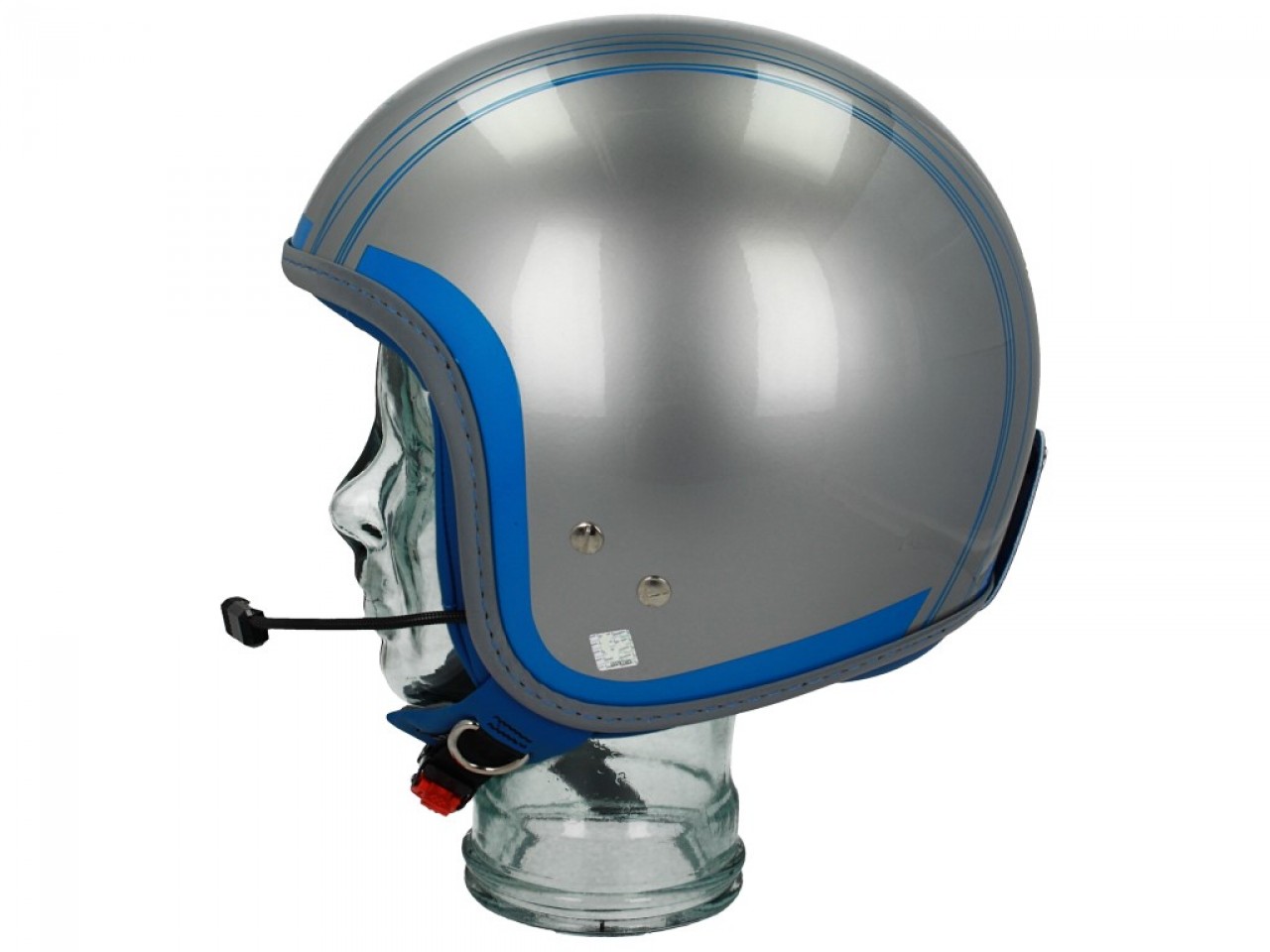 Vespa jet helmet Elettrica Tech blu (Bluetooth) silver