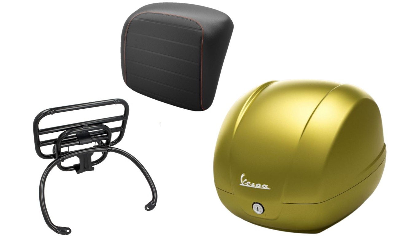 Topcase Kit 36L verde army (333/A), luggage rack black for Vespa GTS 125/300/310
