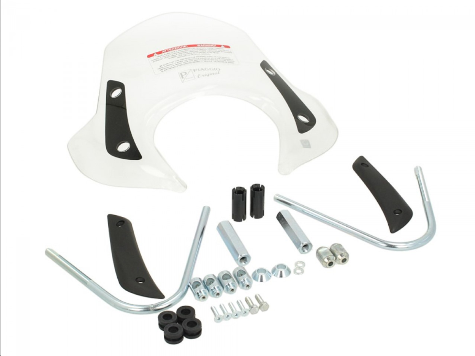 Sport windshield complete, transparent for Liberty Original Piaggio