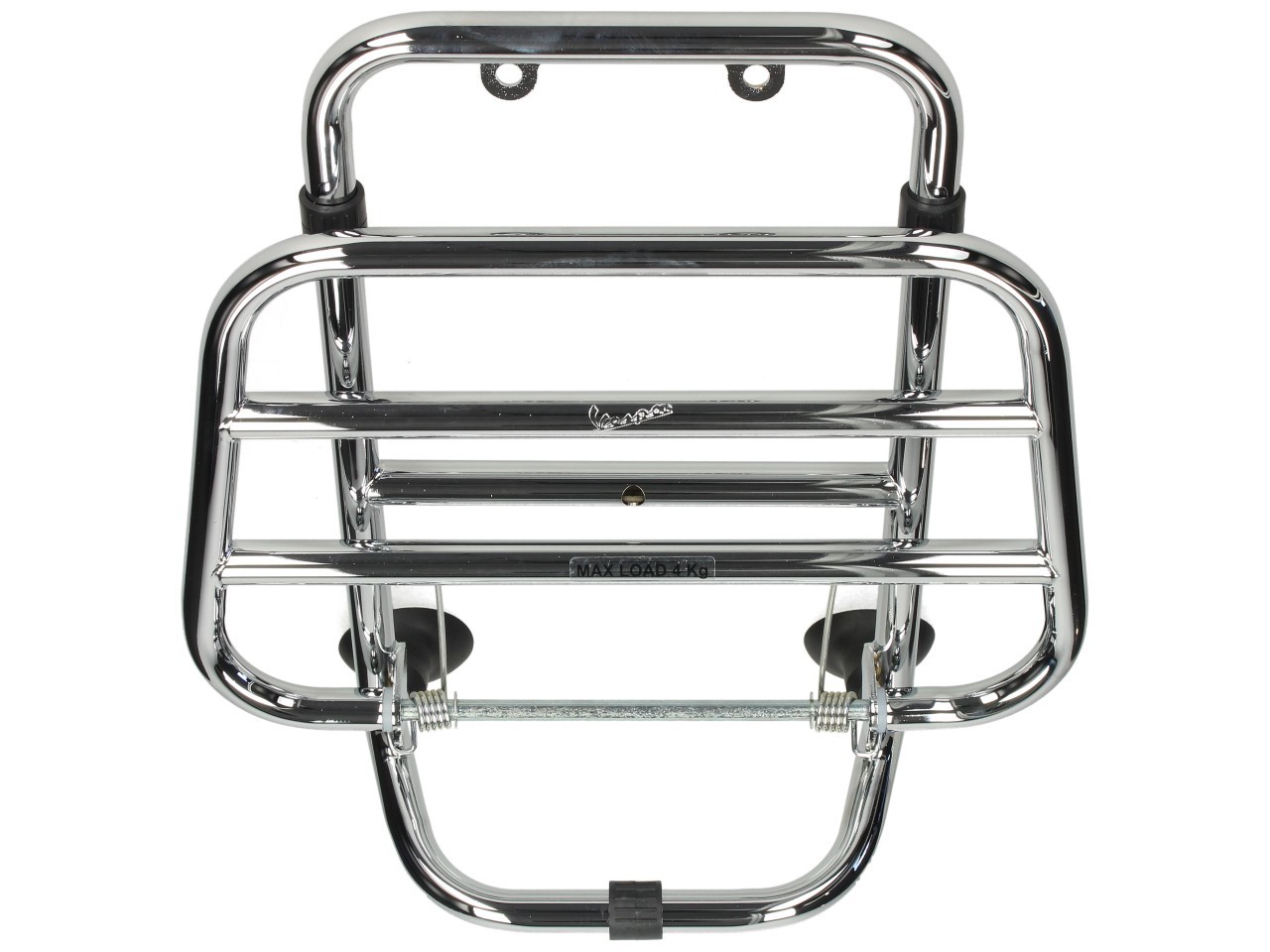 Luggage carrier, front, chrome, foldable, for Vespa GTS