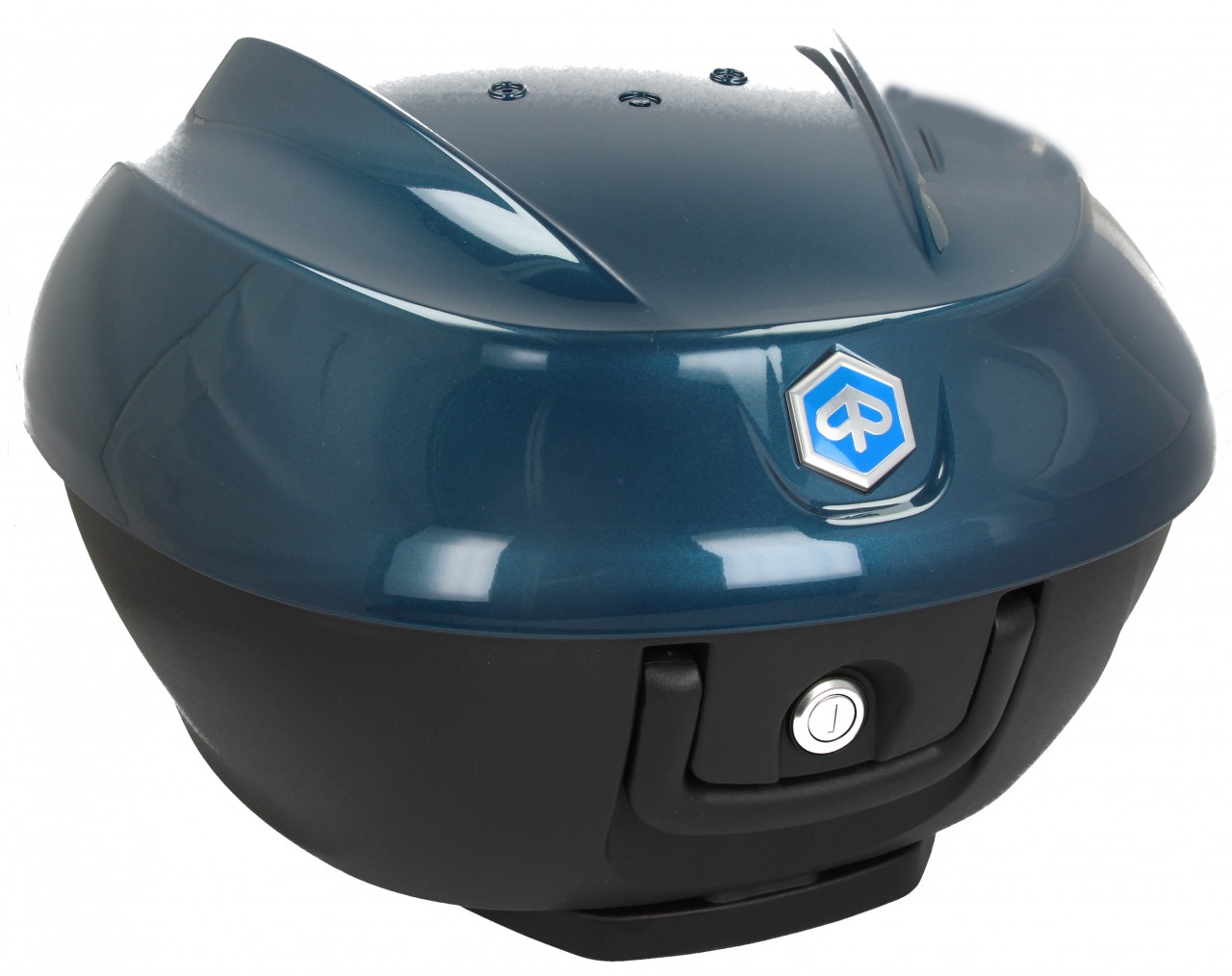 Top Case Kit 36 l. Blue Oxygen B12 Original Piaggio for Beverly HPE (incl. mounting plate)