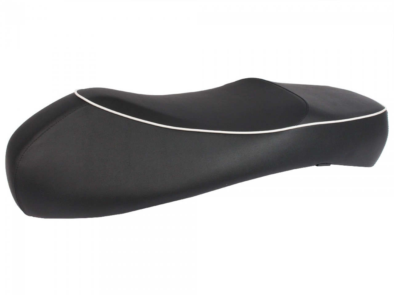 "Double seat" Black with white piping for Vespa GTS