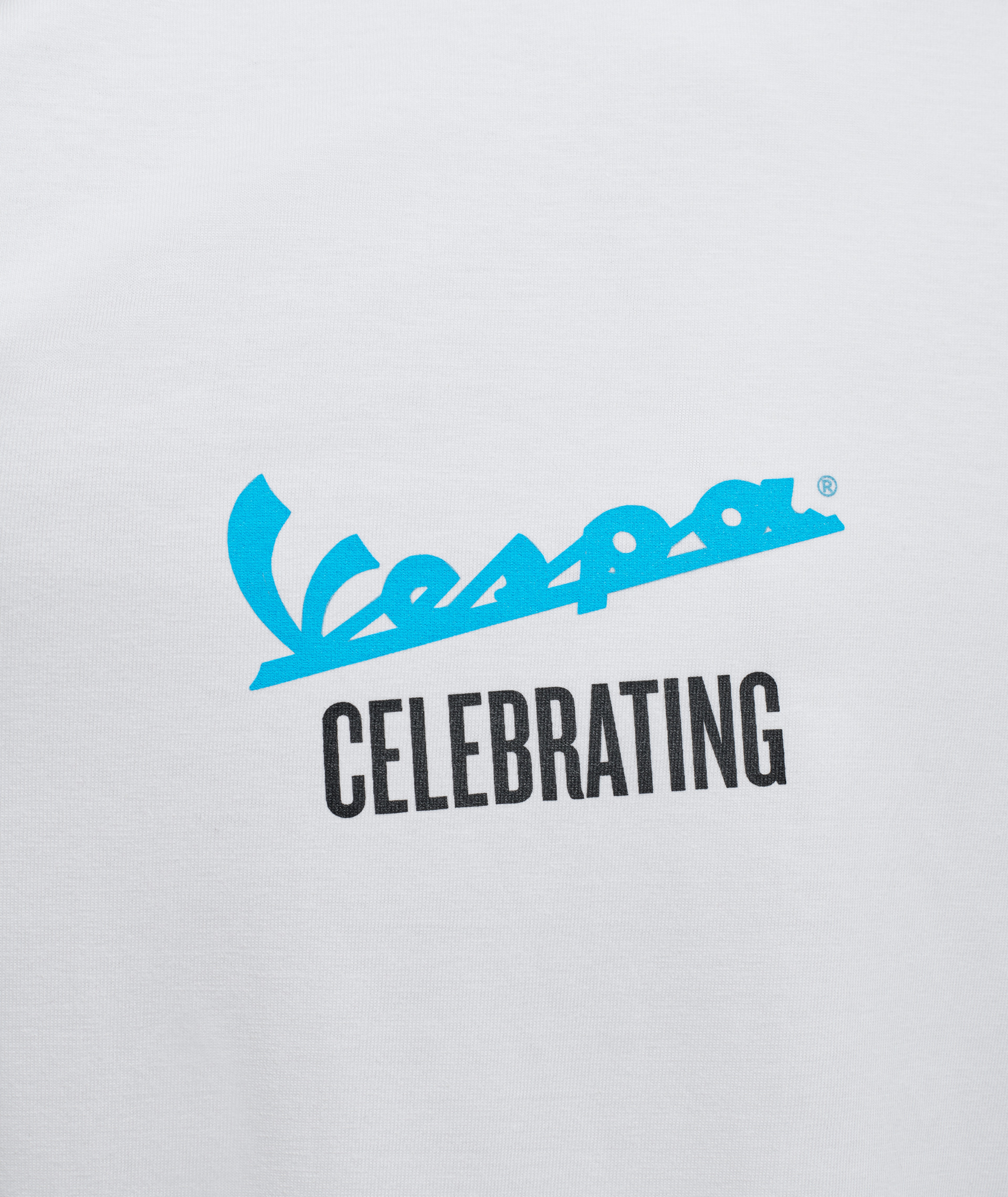 Vespa T-shirt "140 years Piaggio" white blue