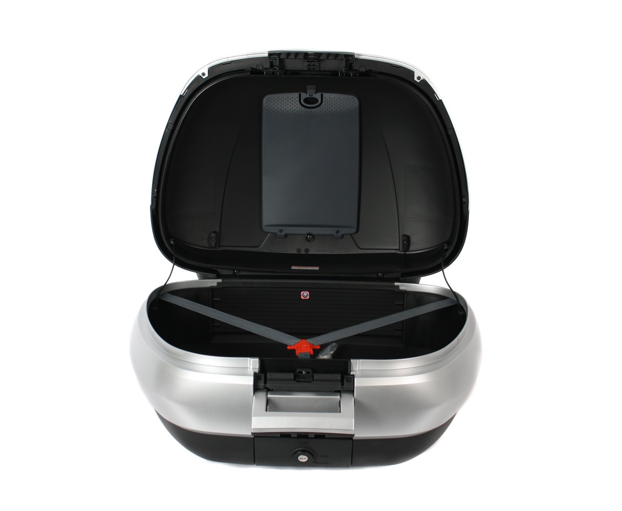 Top Case 50 l, (H4_grey matt 760/B) incl. back cushion for Piaggio MP3 500 Sport Advance HPE