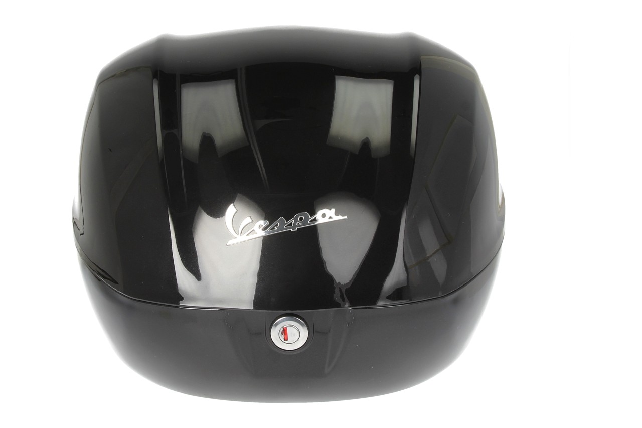 Topcase Kit 32L nero cosmo (98/A), back cushion black for Vespa Primavera
