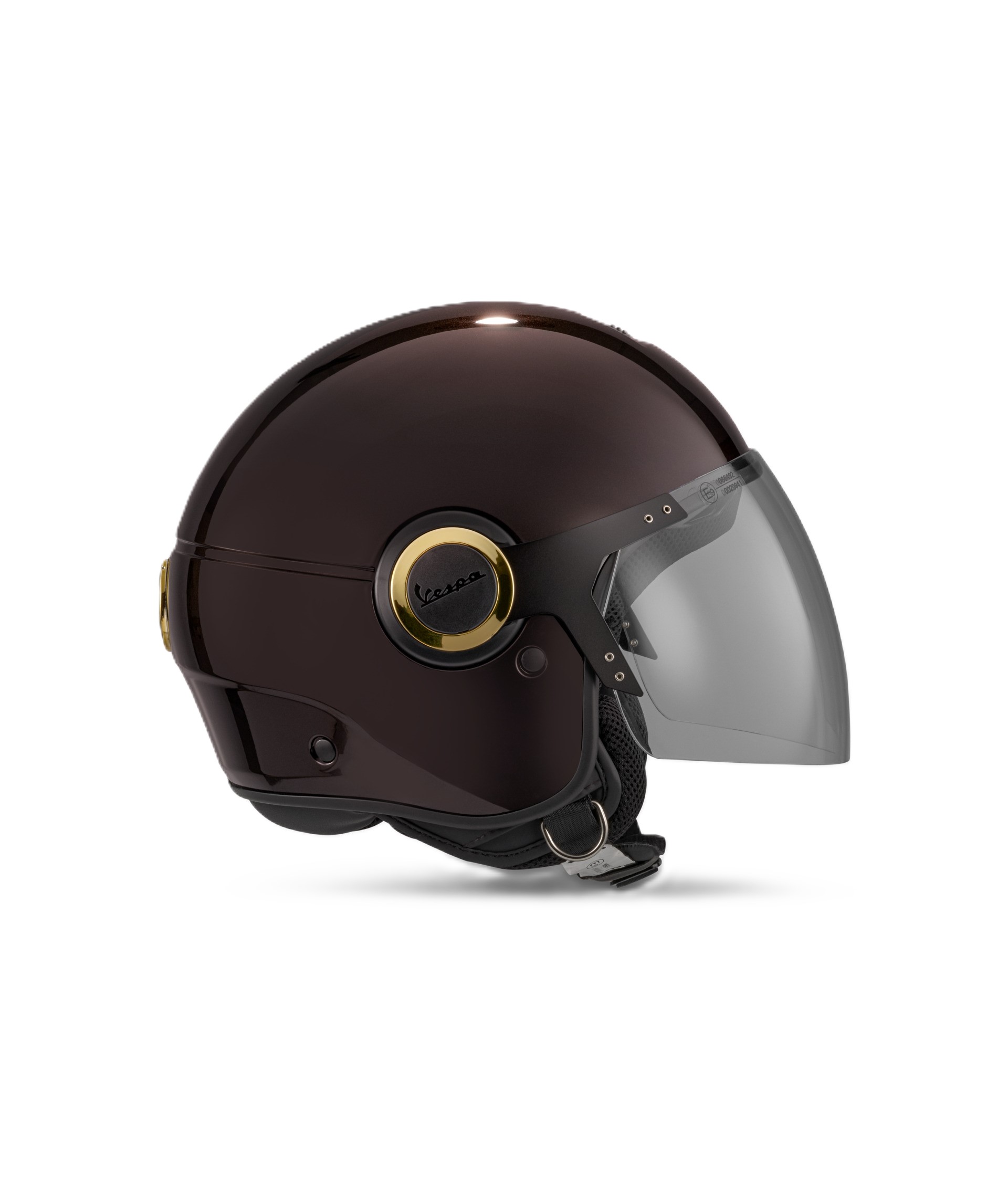 Vespa Demi Jet 946 Horse Open-Face Helmet, Glossy Brown