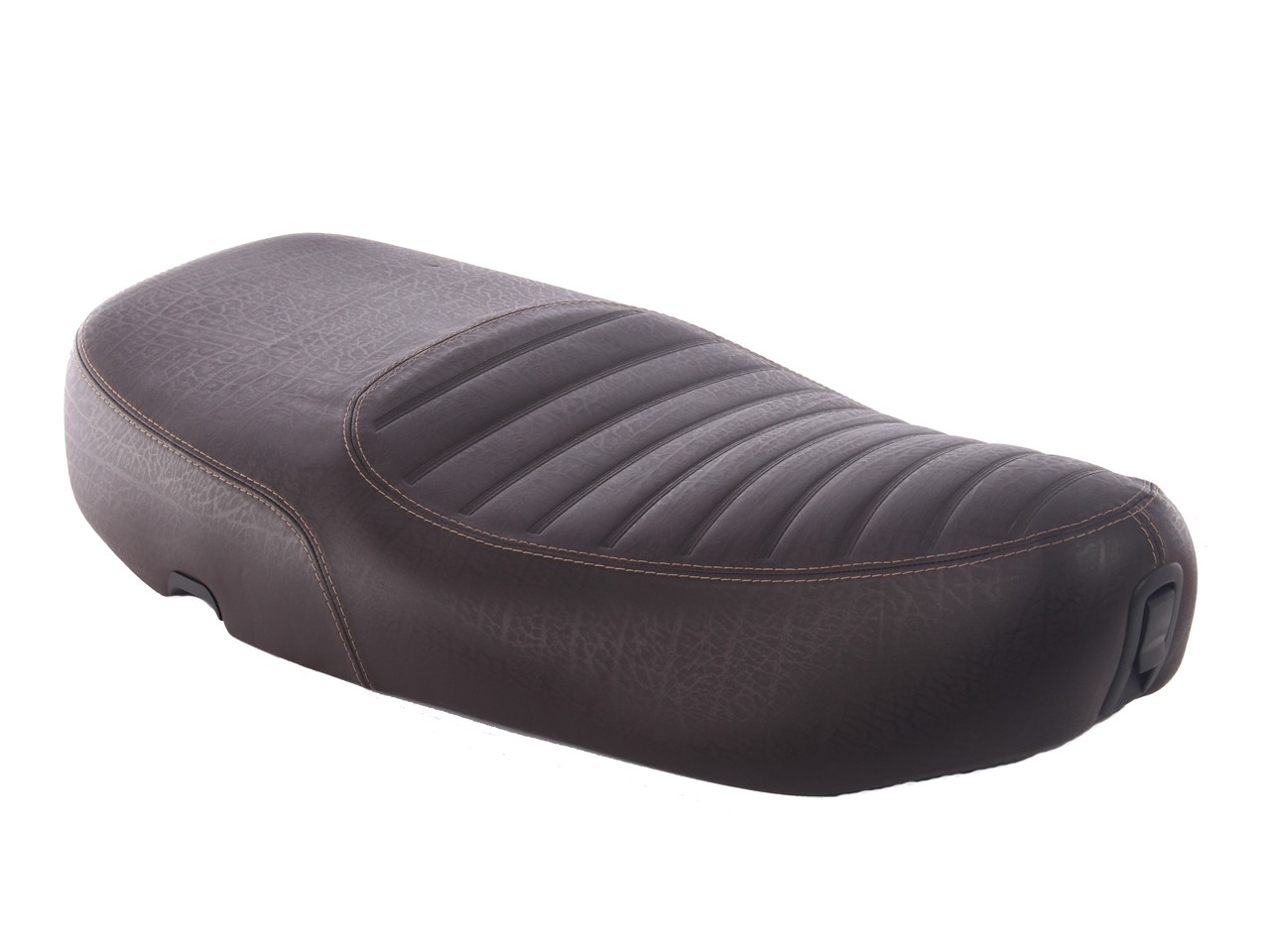 Vespa seat dark brown quilted for LX 50-150cc Touring, ET2/ET4 /LX/LXV/S 50-150cc-