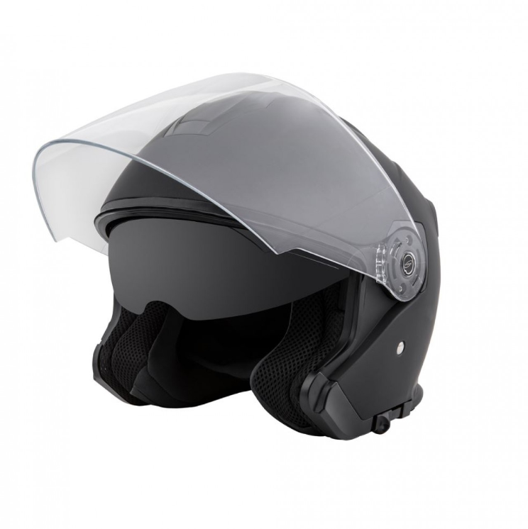 Piaggio PFJ jet helmet black, matt