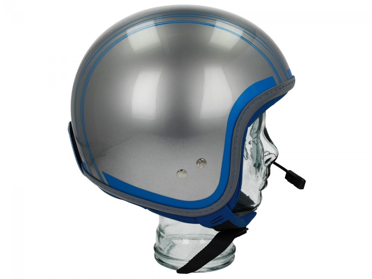 Vespa jet helmet Elettrica Tech blu (Bluetooth) silver