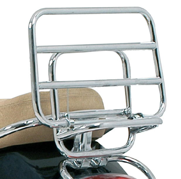 Original Vespa rear folding luggage rack chrome Vespa LX / S