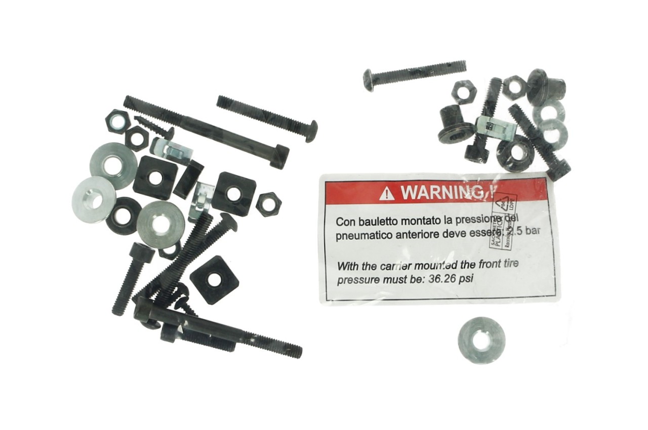 Top Case Kit 36 l. Black Meteora 93/B Original Piaggio for Beverly HPE (incl. mounting plate)