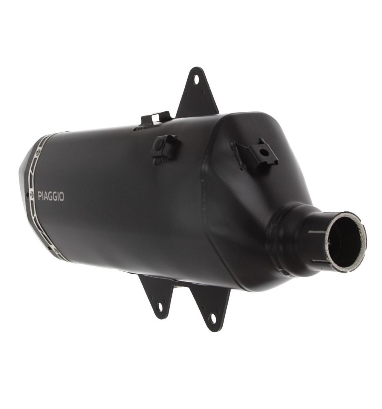 Slip-on silencer stainless steel black for Piaggio MP3 HPE 530