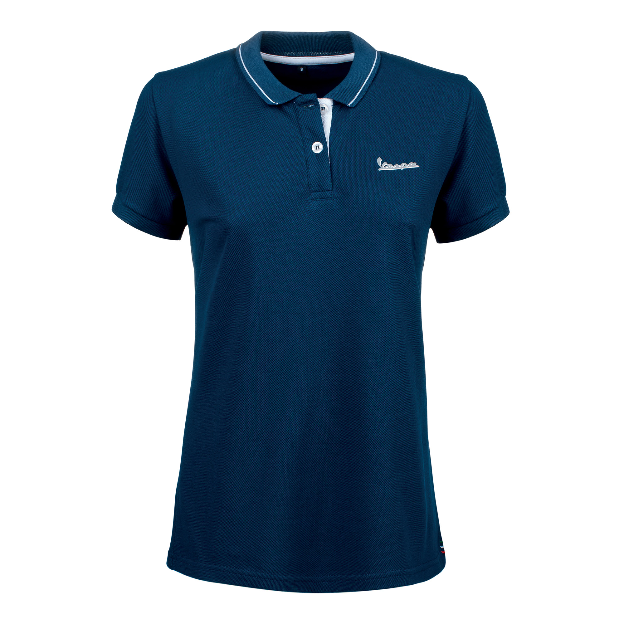 Vespa Polo Shirt Graphic ladies blue