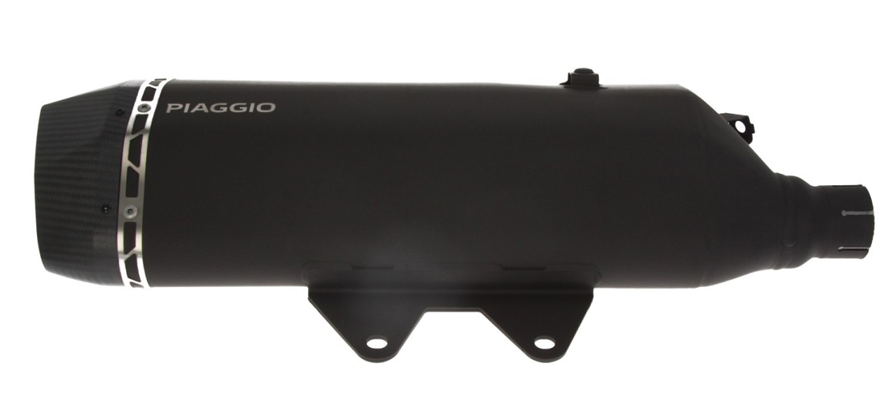 Slip-on silencer stainless steel black for Piaggio MP3 HPE 400