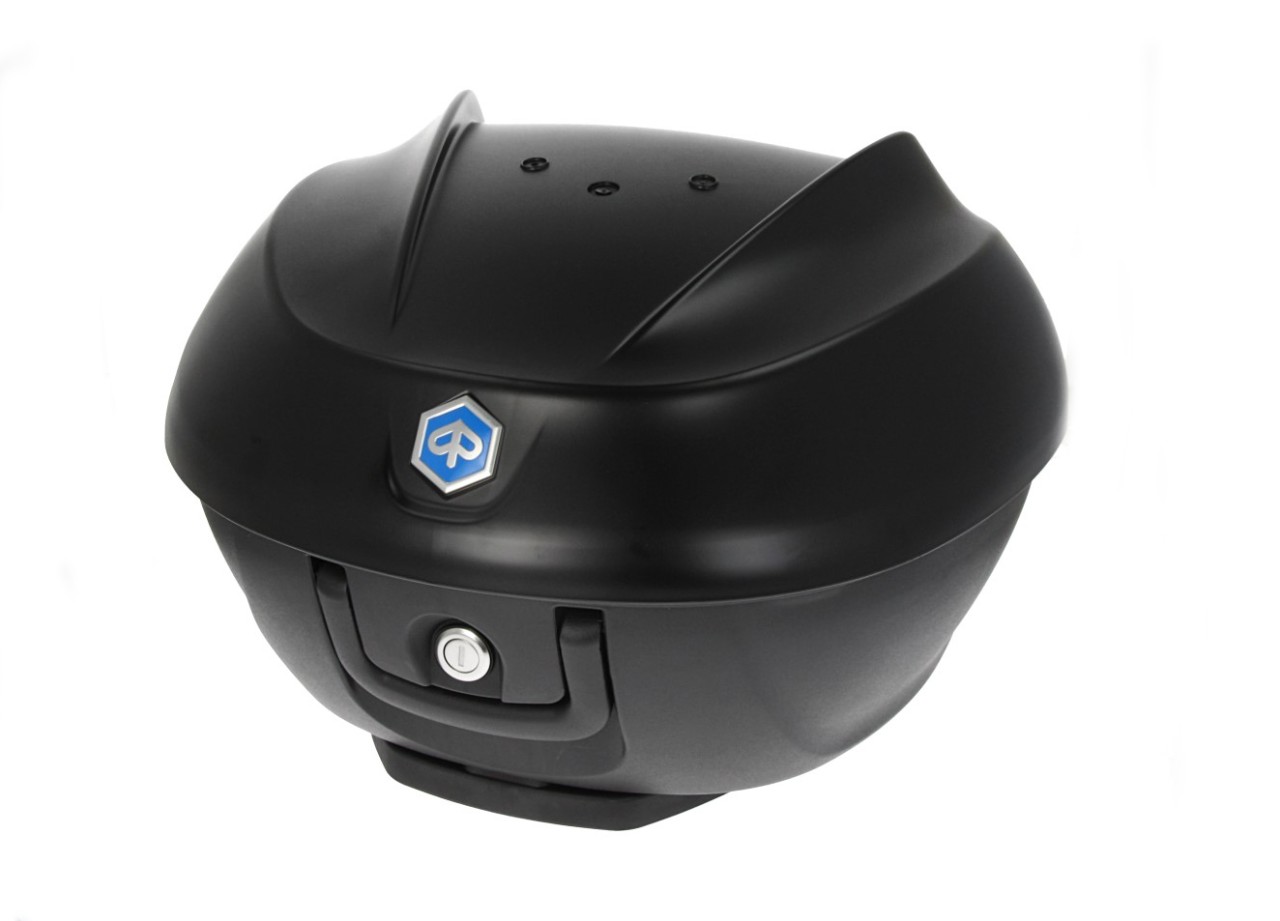 Top Case Kit 36 l. Black Meteora 93/B Original Piaggio for Beverly HPE (incl. mounting plate)
