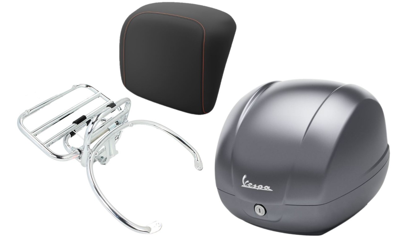 Original top case 36L for Vespa GTS 125/310 and GTV 310 - dark blue / 288/A