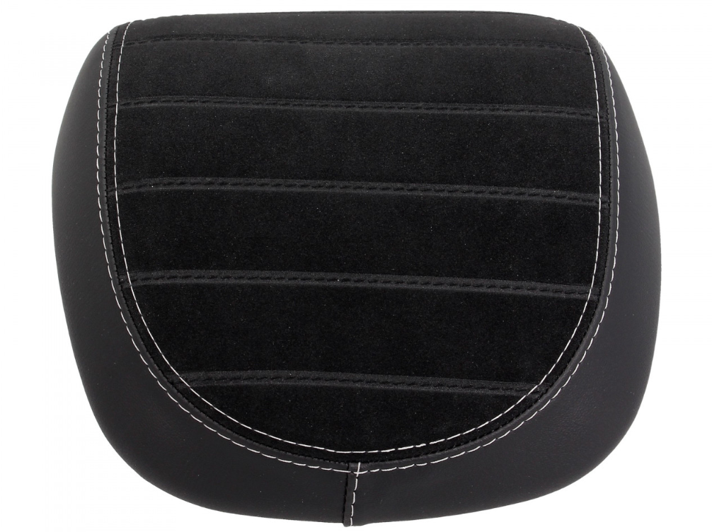 Backrest Vespa Primavera / Sprint, black with white stitching