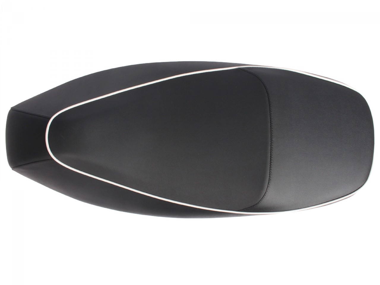 "Double seat" Black with white piping for Vespa GTS