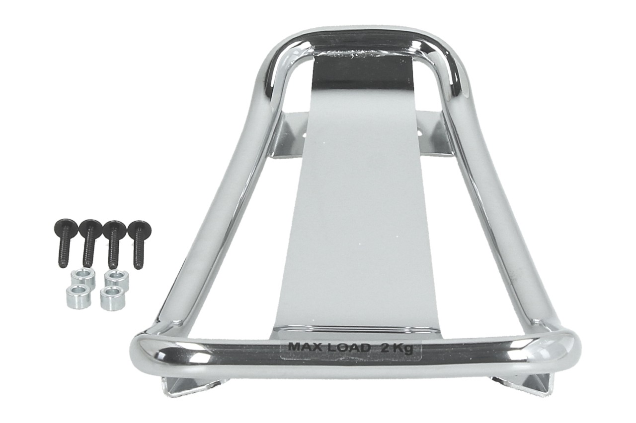 Chrome tunnel carrier for Vespa Primavera / Sprint Elettrica (24-)