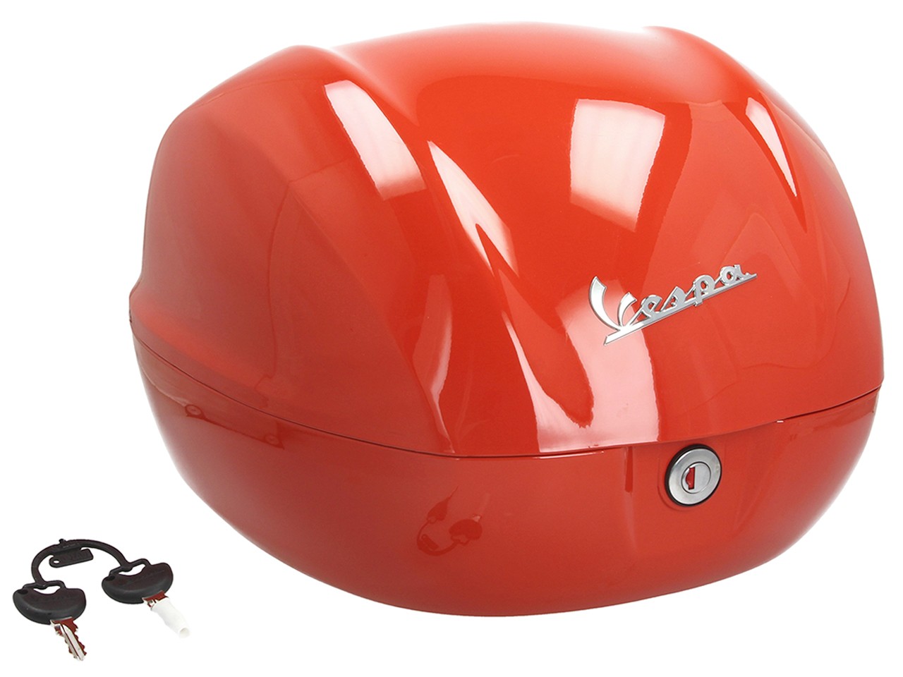 Vespa 32L Top Case, Glossy Orange A11, Without Backrest