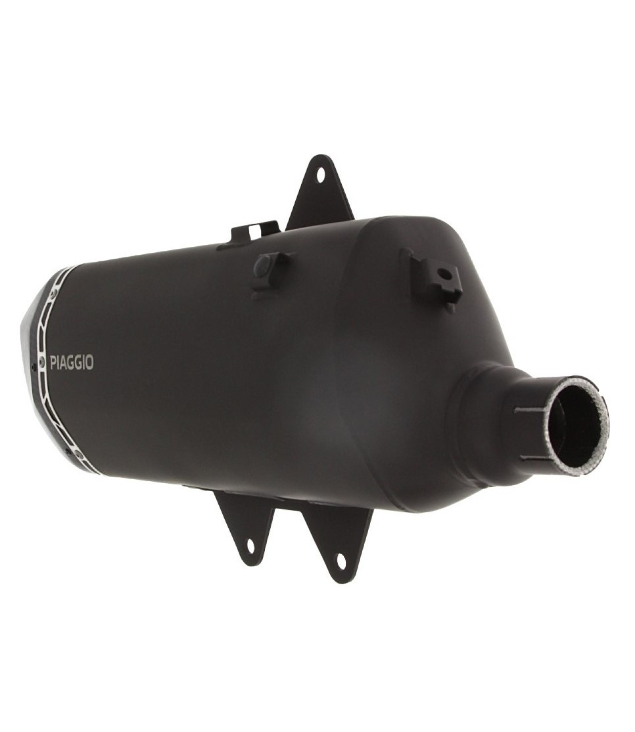 Slip-on silencer stainless steel black for Piaggio MP3 HPE 400