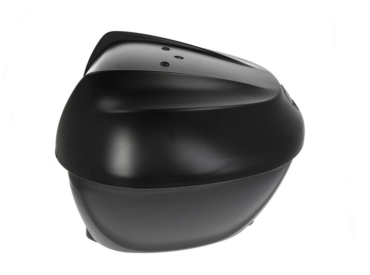 Top Case Kit 36 l. Black Meteora 93/B Original Piaggio for Beverly HPE (incl. mounting plate)