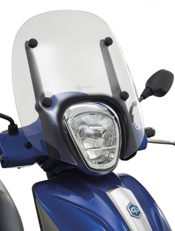 Sport windshield complete, transparent for Medley Original Piaggio