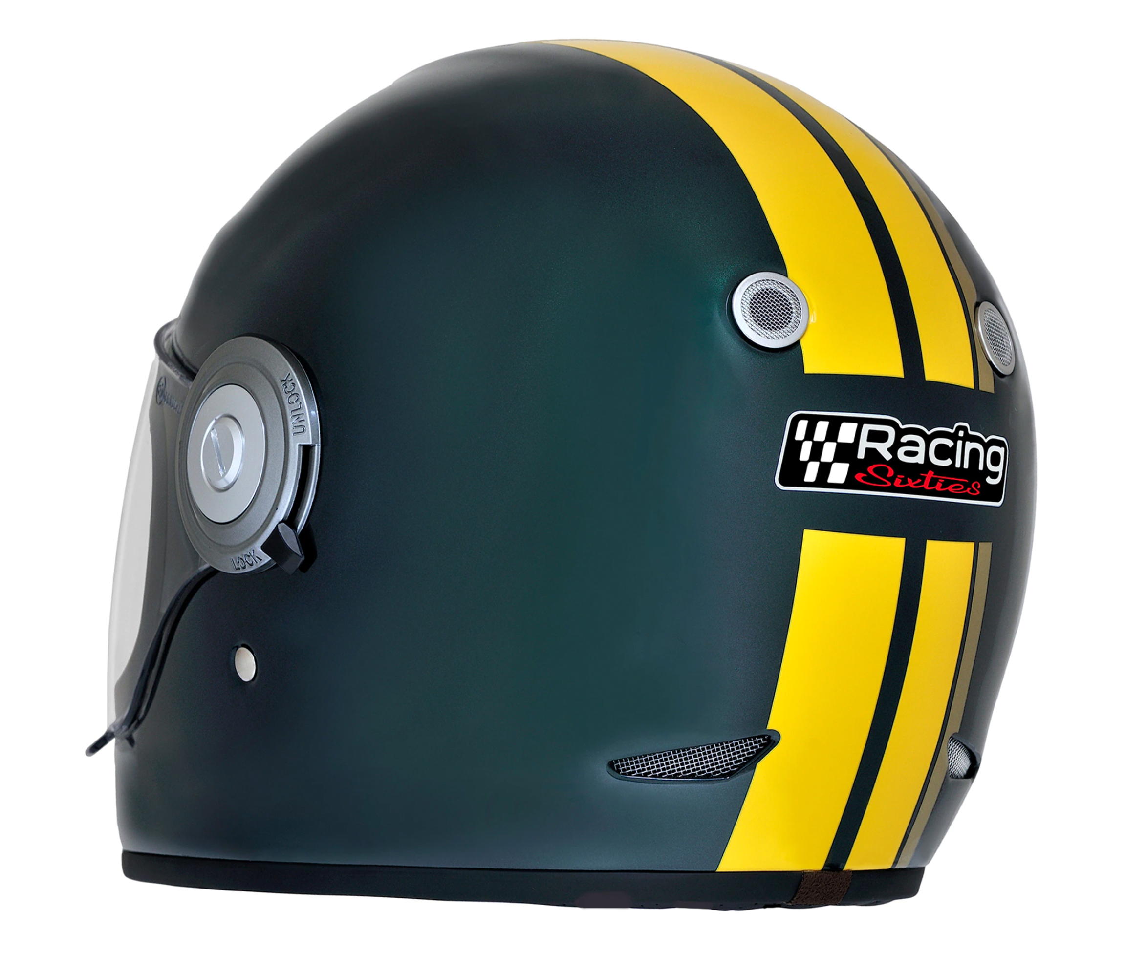 Vespa full face helmet Racing Sixties 60s green / yellow