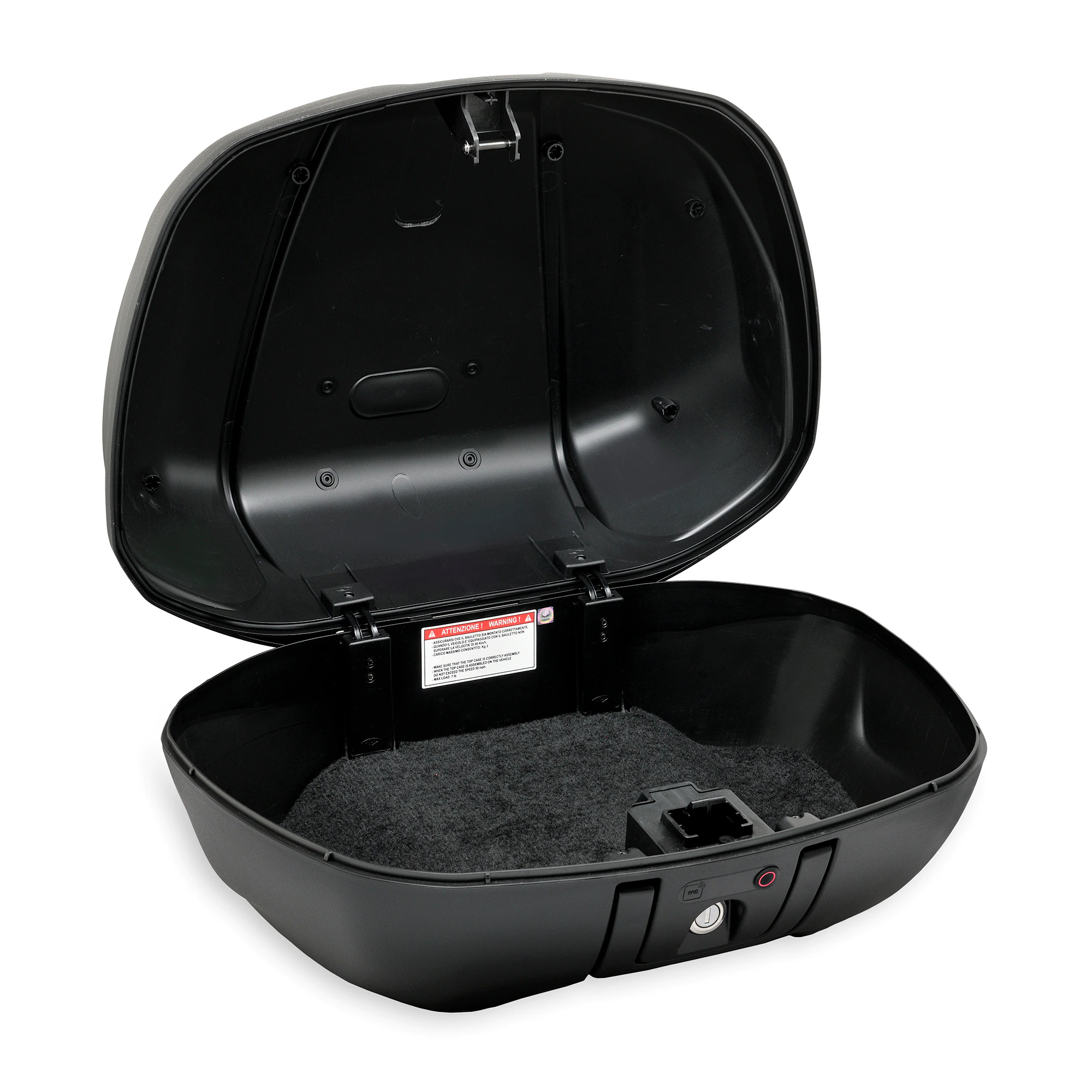 Top Case Kit "Keyless" 52 l (incl. mounting plate) for Piaggio MP3 400 / 530 HPE