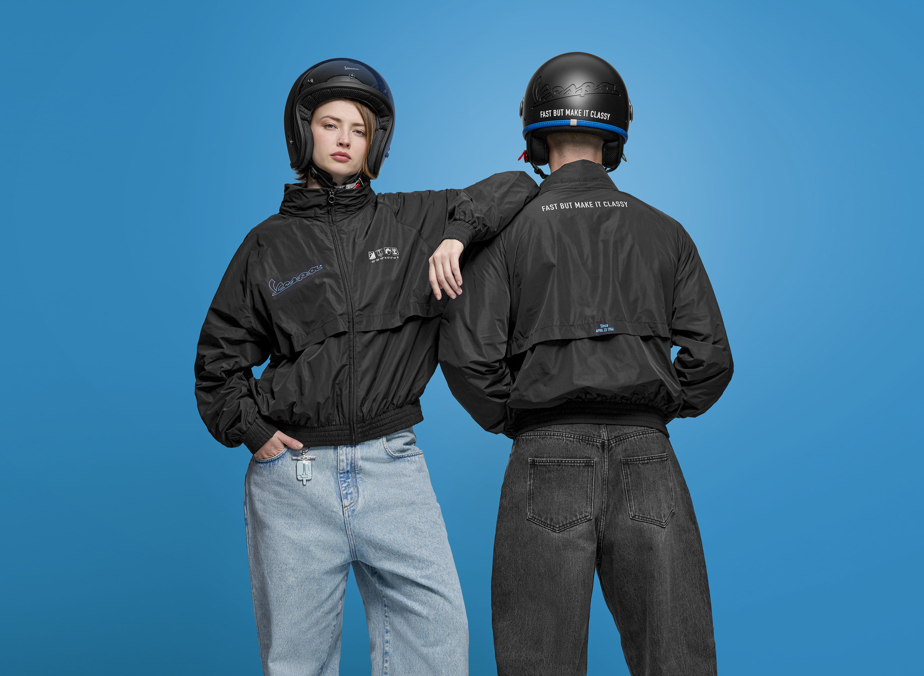 Vespa windbreaker black DEC collection