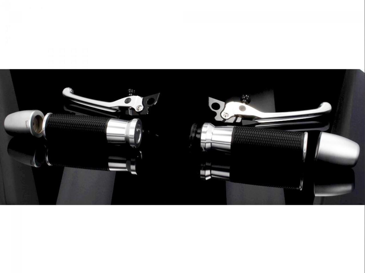 Handlebar kit, aluminum, anodized, set handles, levers and bar ends for Vespa GTS