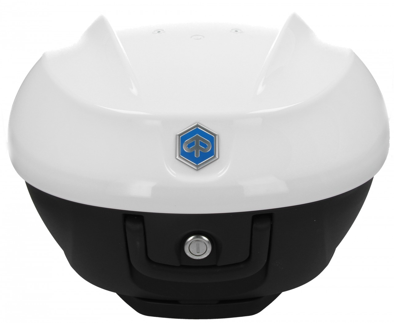 Top Case Kit 36 l. White Luna 533 Original Piaggio for Beverly HPE (incl. mounting plate)