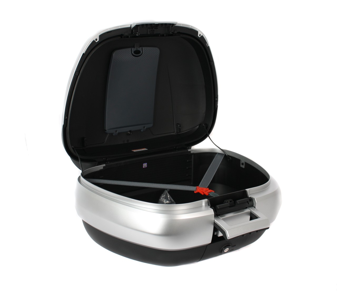 Top Case 50 l, (H4_grey matt 760/B) incl. back cushion for Piaggio MP3 500 Sport Advance HPE