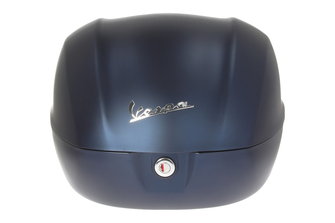 Topcase Kit 32L deep blue matt opaco (288/A), back cushion black for Vespa Primavera