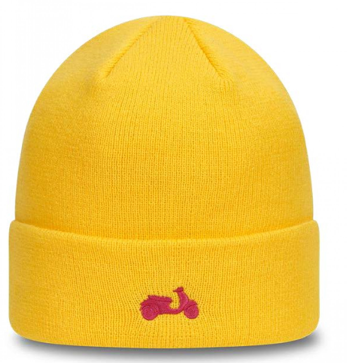 Vespa knitted cap NEW ERA yellow
