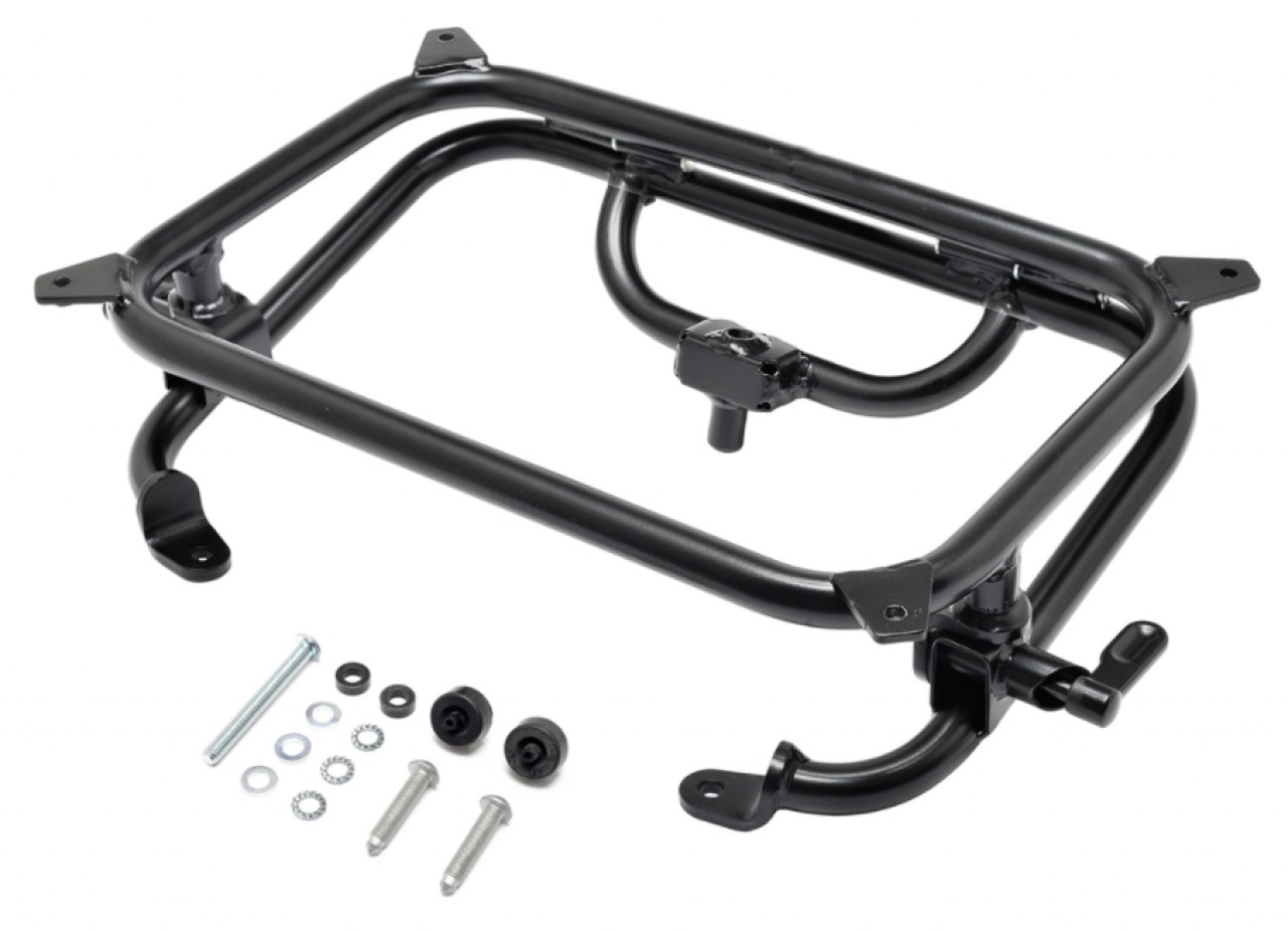Luggage carrier, rear, black, foldable, 420x280 mm