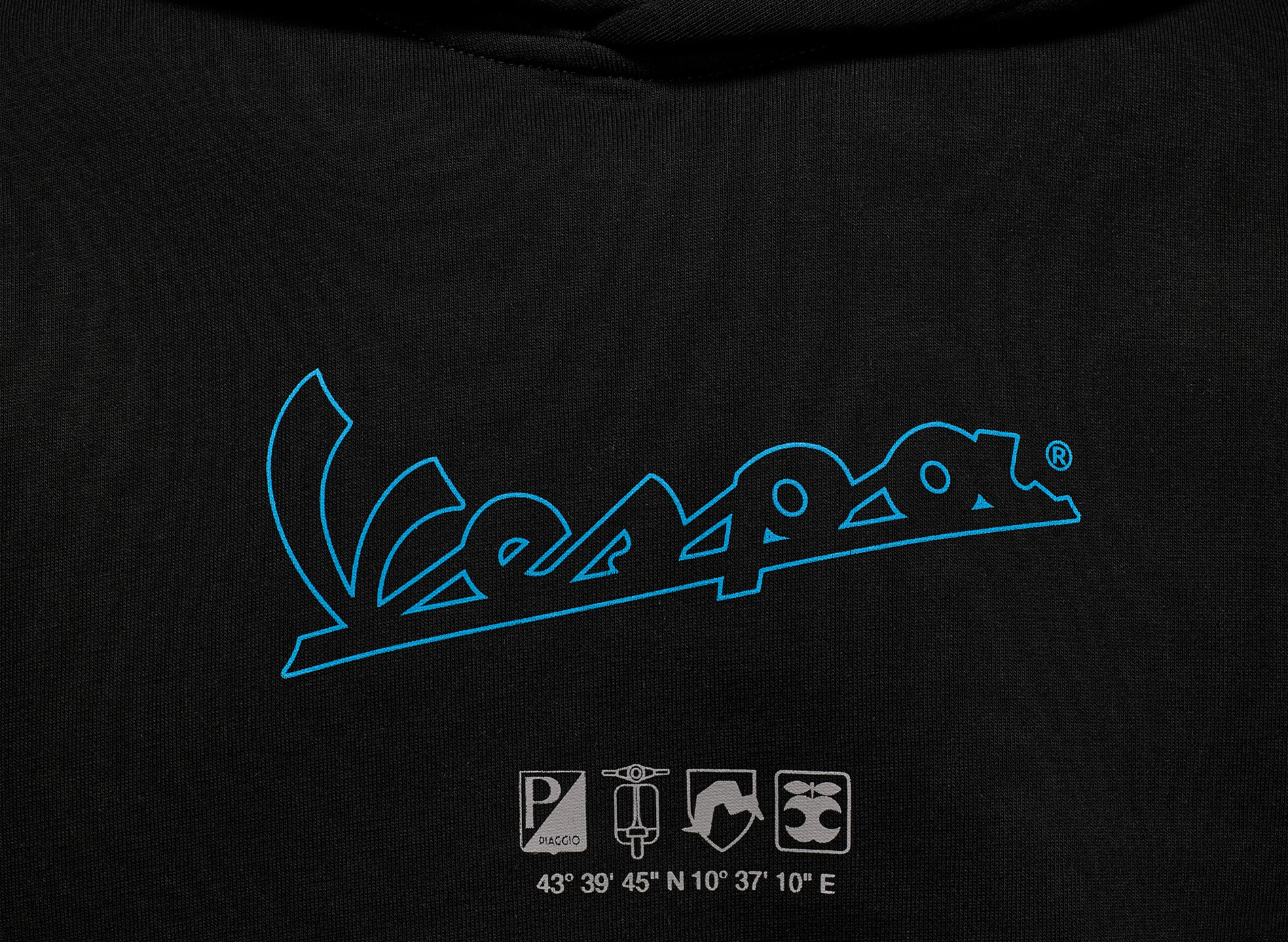 Vespa hoodie black DEC collection