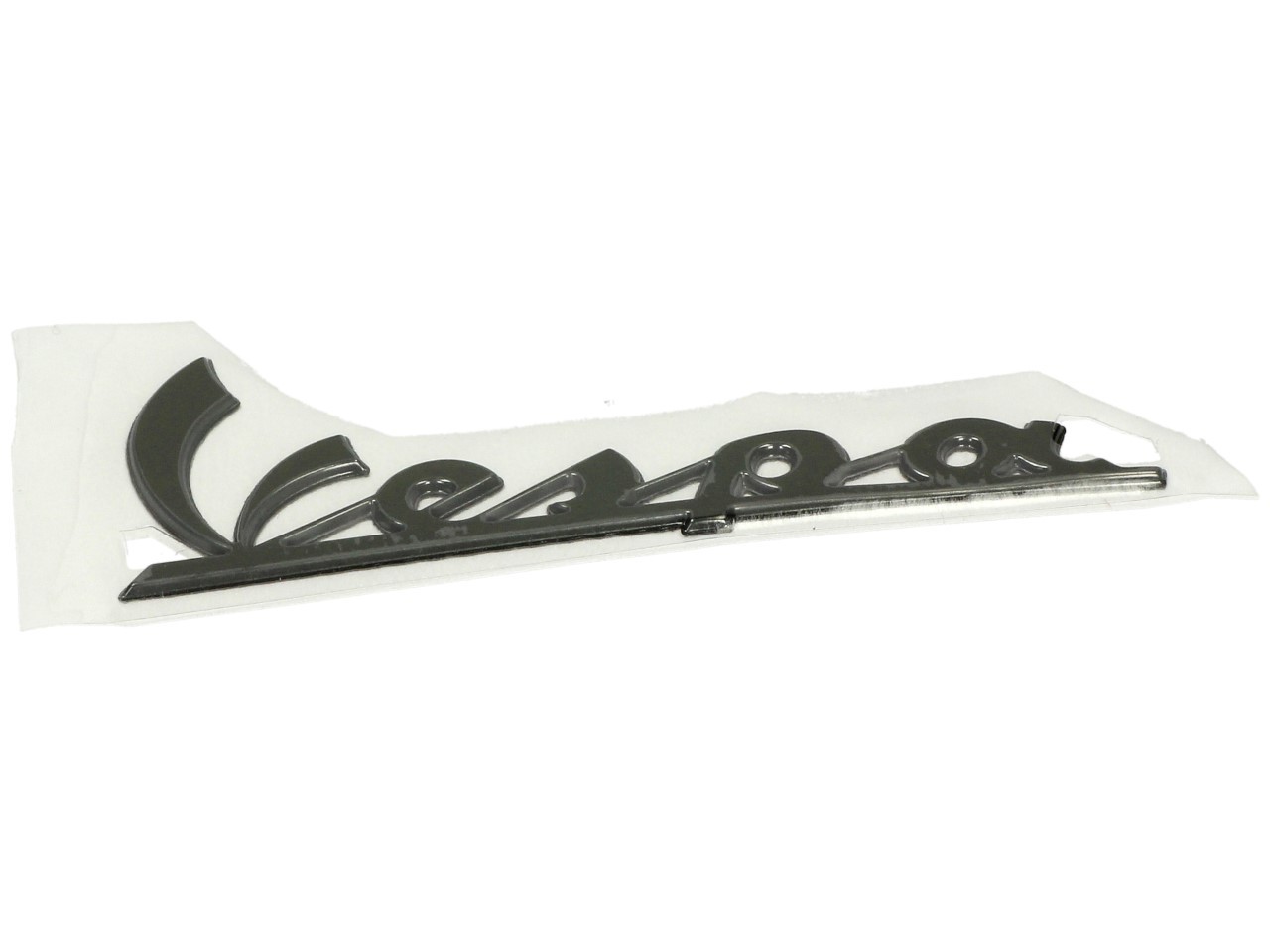 Lettering "Vespa" leg shield front - black/anthracite glossy