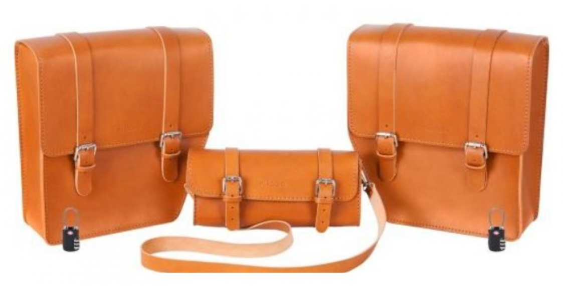 Leather bags set "Journey" for WI-BIKE Original Piaggio