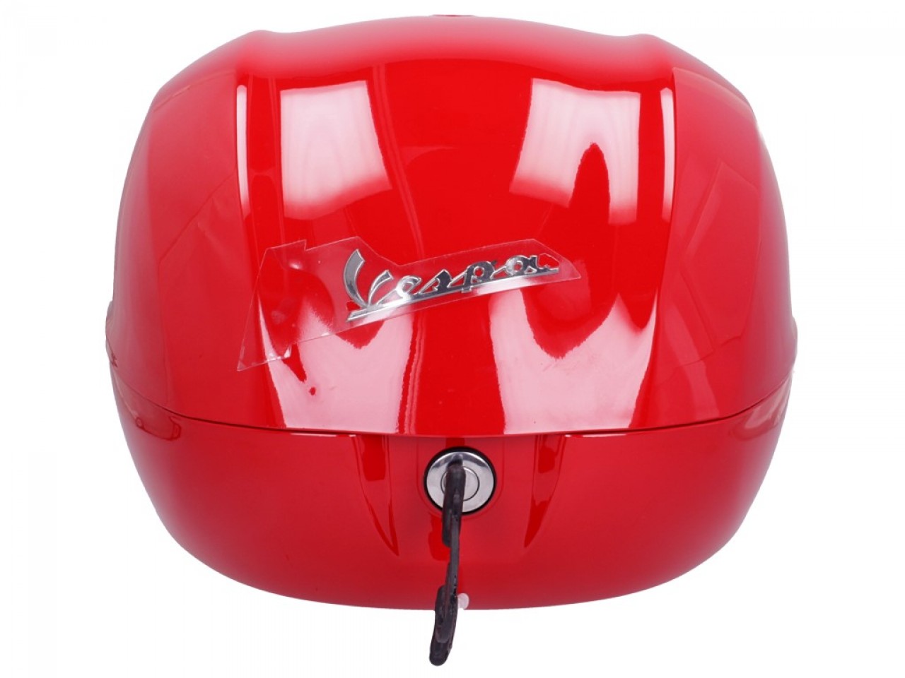 32L Top Case Kit, Red Dragon (894), Chrome Luggage Rack for Vespa Sprint / Primavera