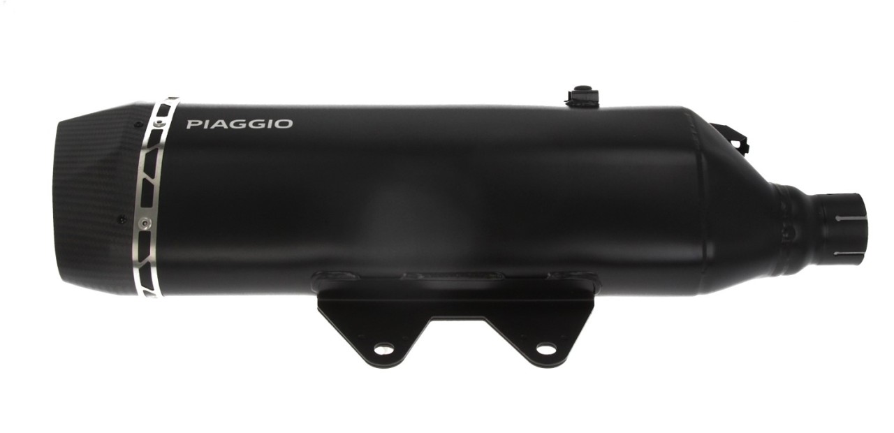 Slip-on silencer stainless steel black for Piaggio MP3 HPE 530
