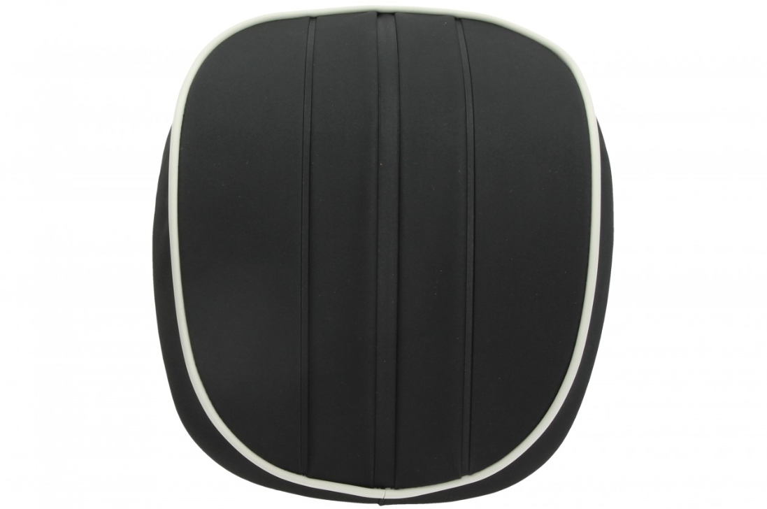 Backrest "Nabuk" Vespa Primavera / Sprint, black with white piping
