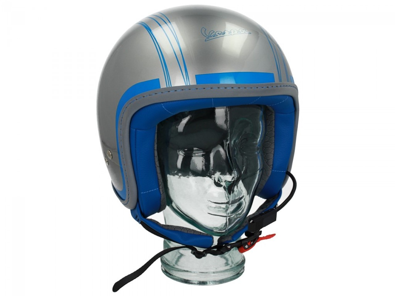Vespa jet helmet Elettrica Tech blu (Bluetooth) silver