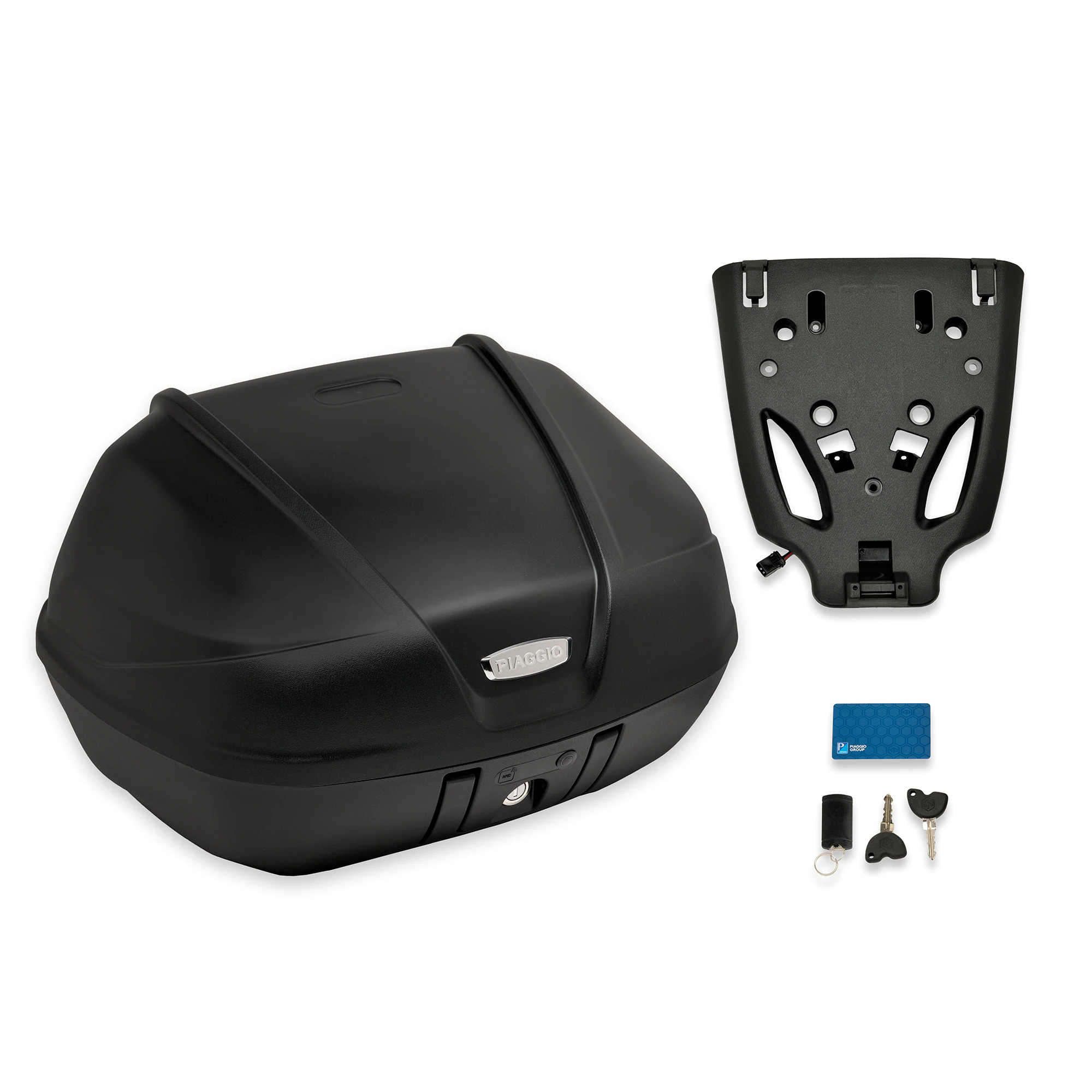 Top Case Kit "Keyless" 52 l (incl. mounting plate) for Piaggio MP3 400 / 530 HPE