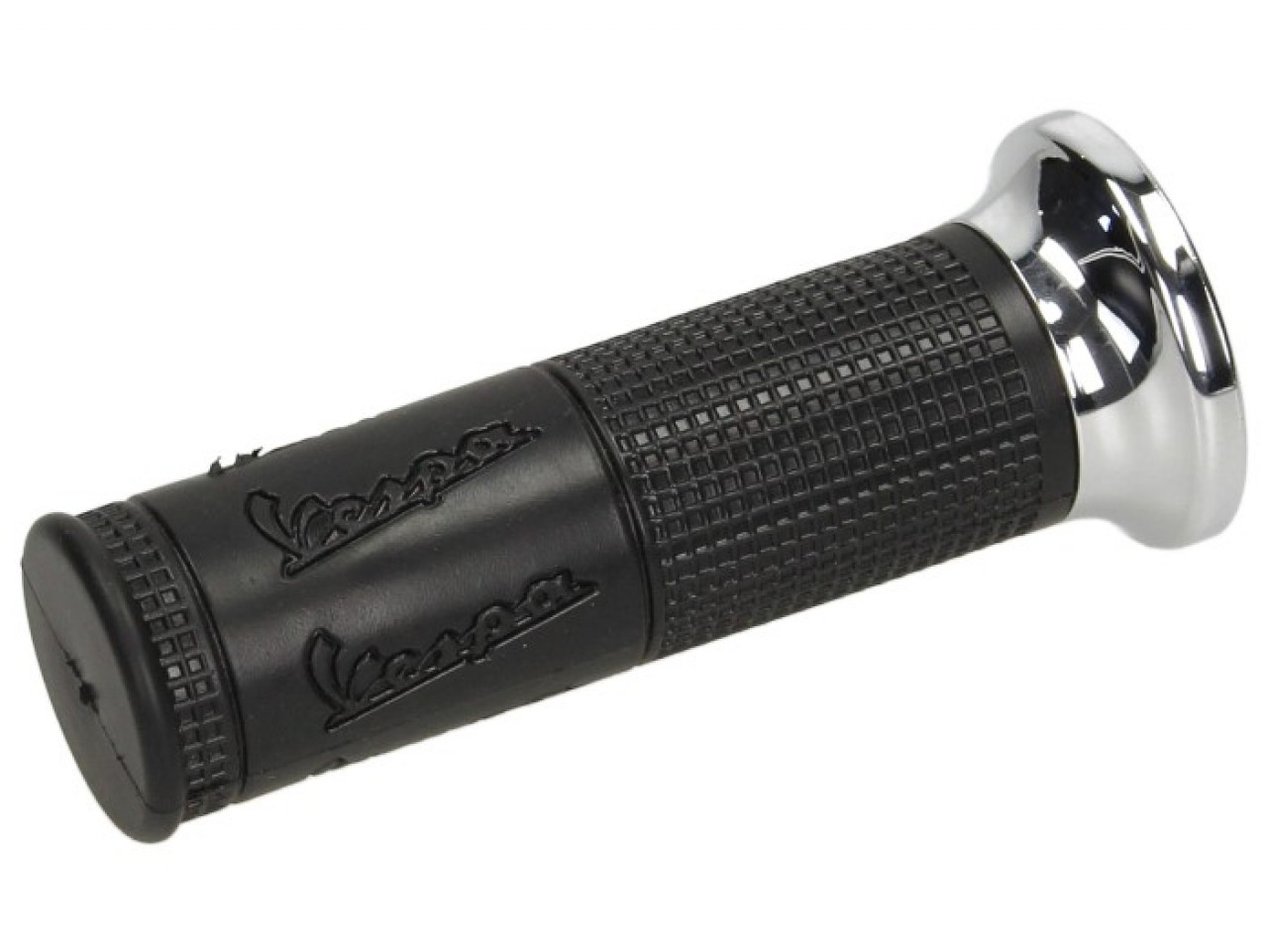 Original handle black "Logo/chrome" for Vespa ET/​LX/​LXV/​S/​Primavera/​Sprint 50-150ccm