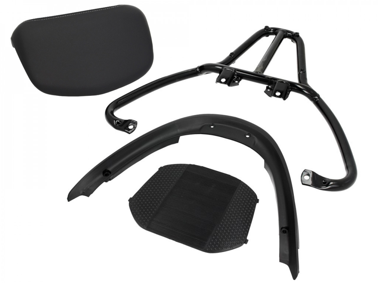 Top Case Kit (incl. retaining plate), 37 l, gray for Piaggio MP3 125 / 300 / Sport HPE